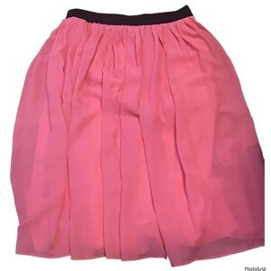 ASOS 14 plus size pink chiffon skirt